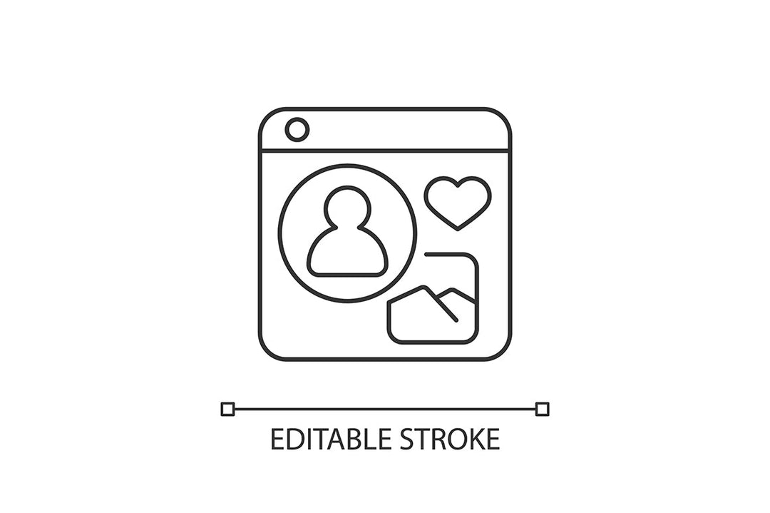 Online platforms linear icons set for dark and light mode