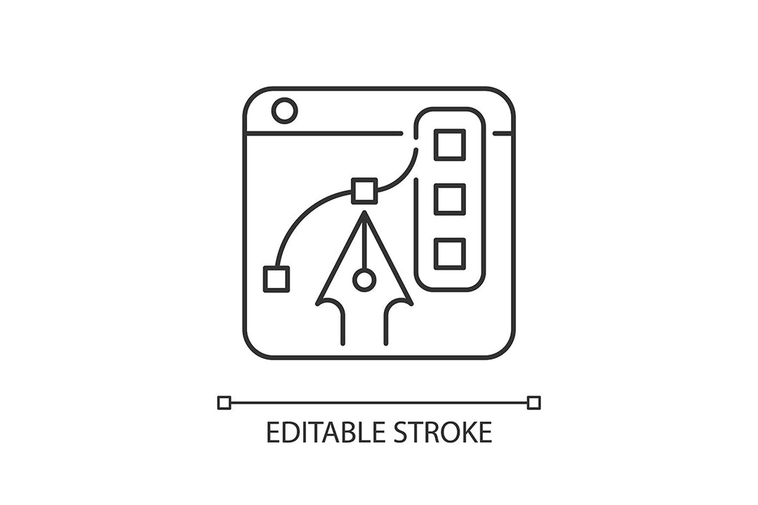Online platforms linear icons set for dark and light mode