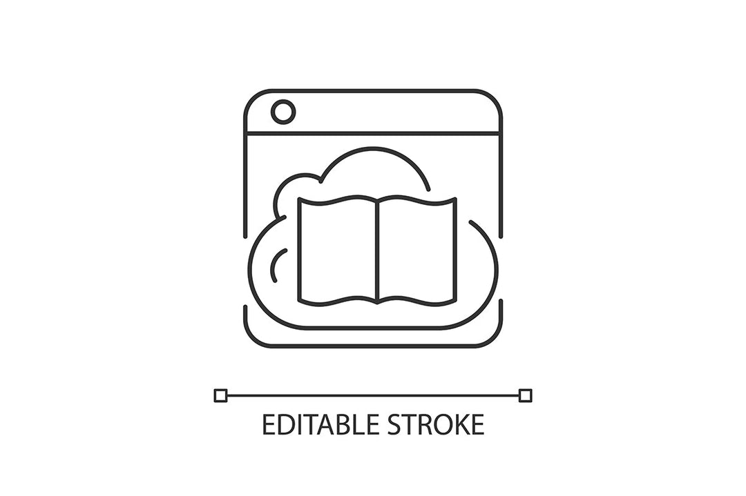 Online platforms linear icons set for dark and light mode