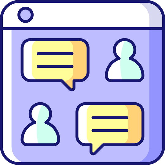 Online platforms RGB color icons set