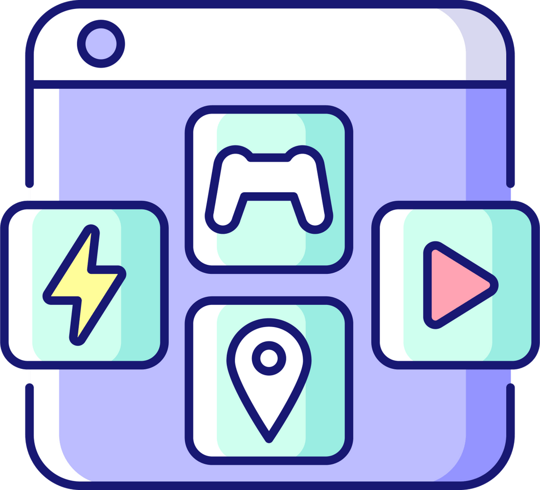 Online platforms RGB color icons set