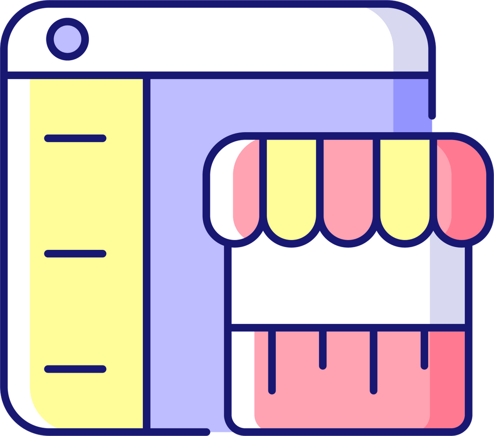 Online platforms RGB color icons set