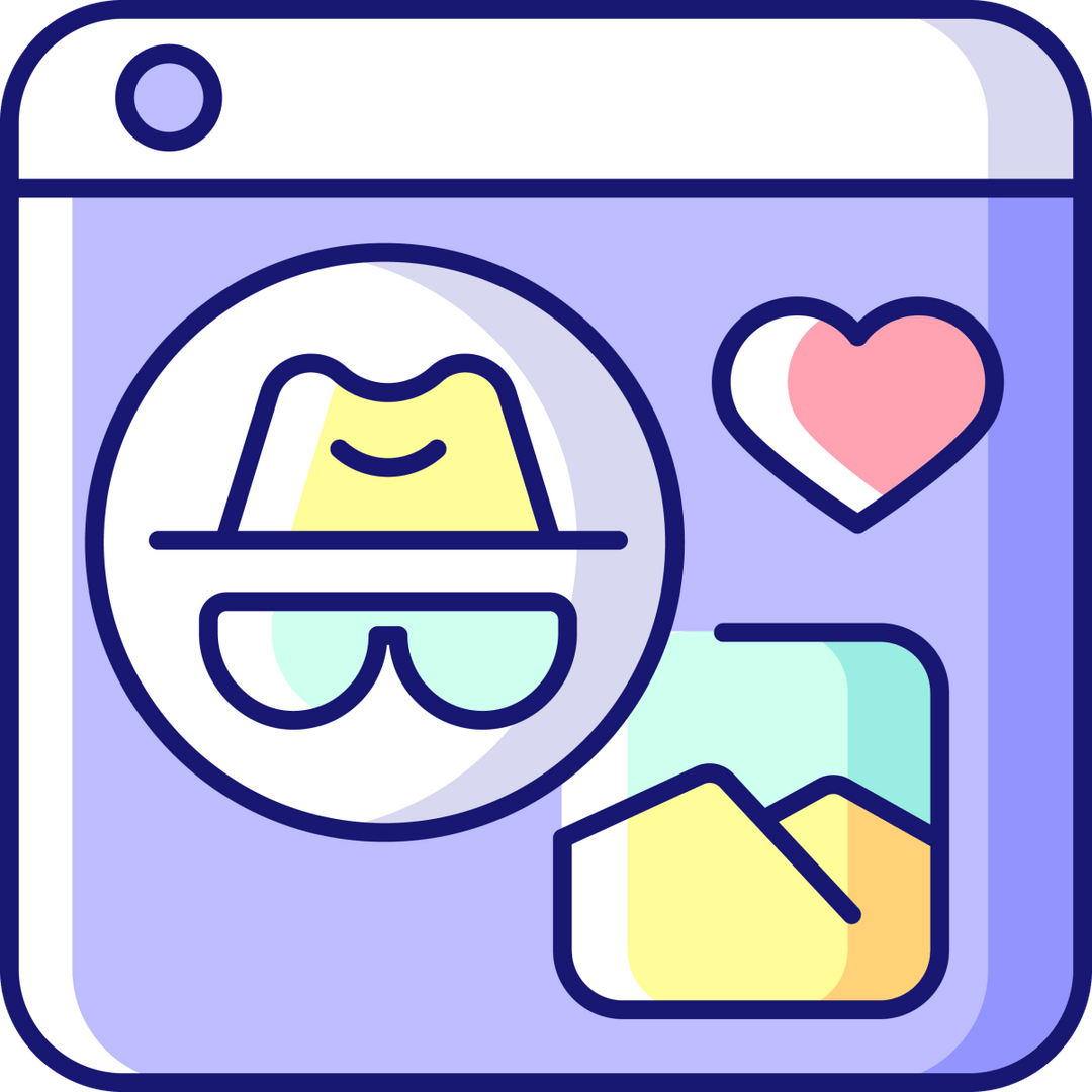 Online platforms RGB color icons set