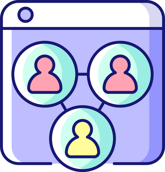 Online platforms RGB color icons set