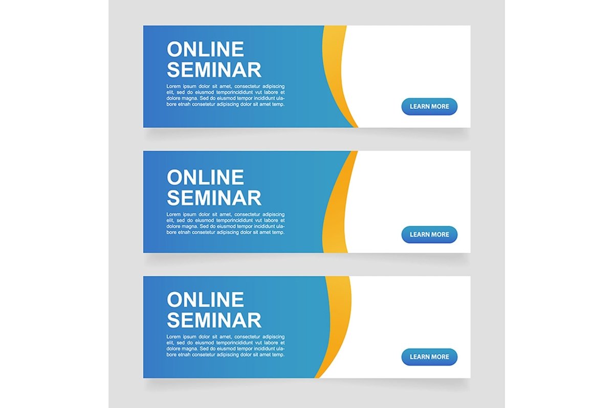 Online seminar web banner template bundle