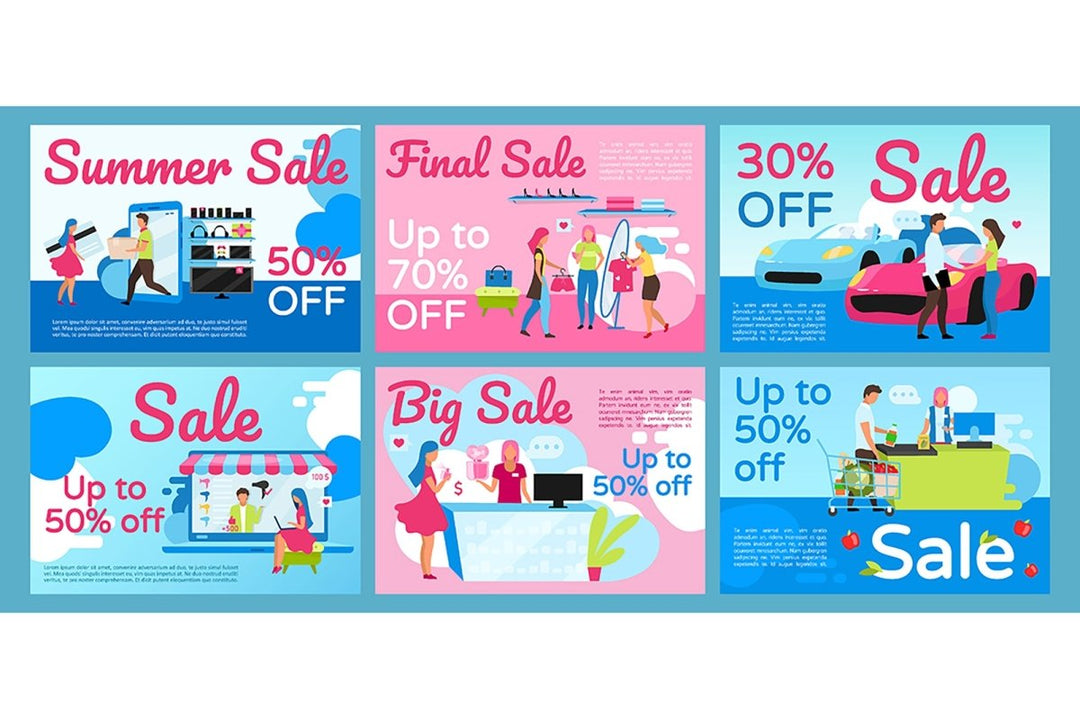 Online store sale brochure template