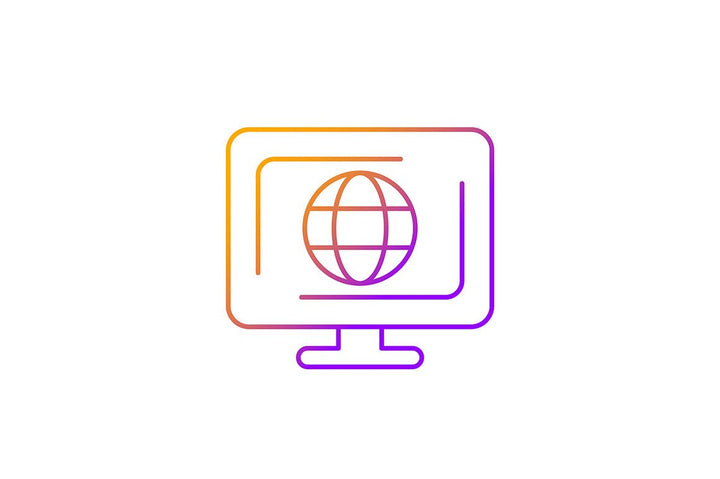 Online surveillance and censorship gradient linear vector icons set