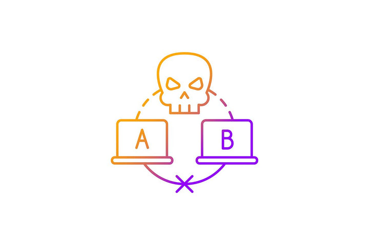 Online surveillance and censorship gradient linear vector icons set