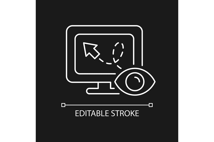 Online surveillance and censorship linear icons set for dark and light mode. Editable Stroke