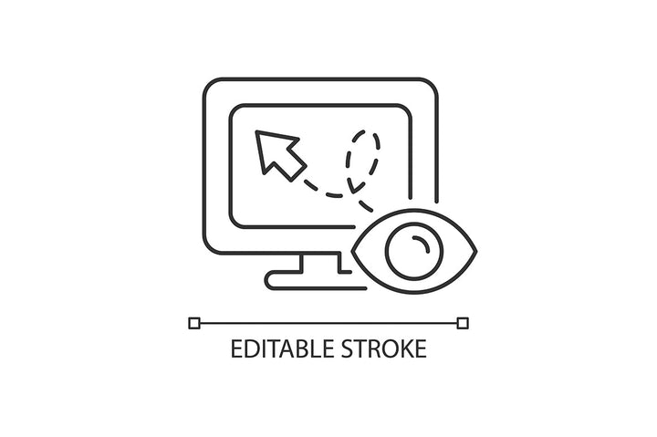 Online surveillance and censorship linear icons set for dark and light mode. Editable Stroke