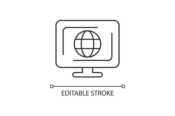 Online surveillance and censorship linear icons set for dark and light mode. Editable Stroke