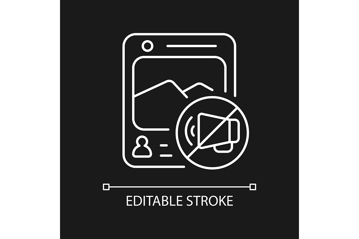 Online surveillance and censorship linear icons set for dark and light mode. Editable Stroke