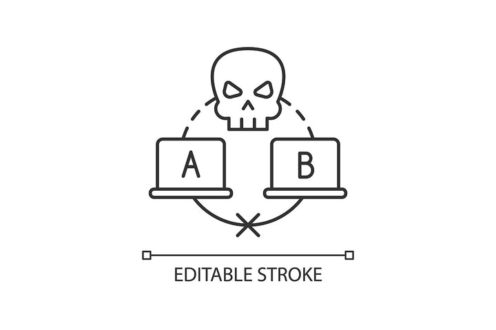 Online surveillance and censorship linear icons set for dark and light mode. Editable Stroke