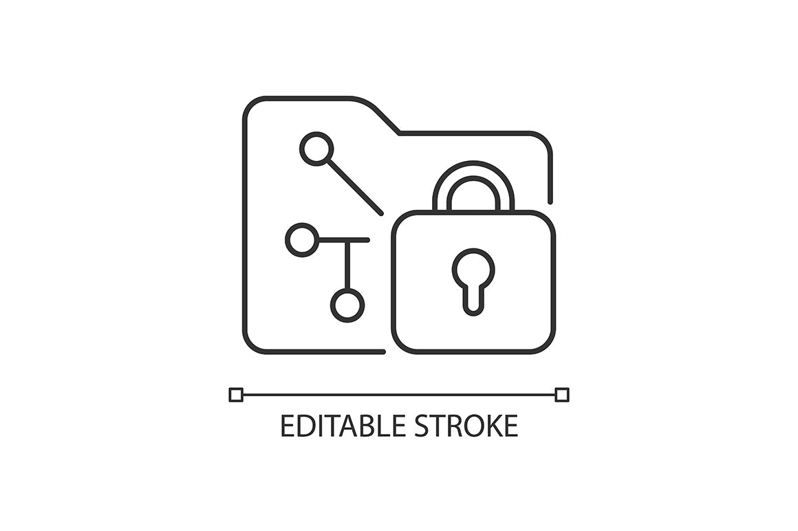 Online surveillance and censorship linear icons set for dark and light mode. Editable Stroke