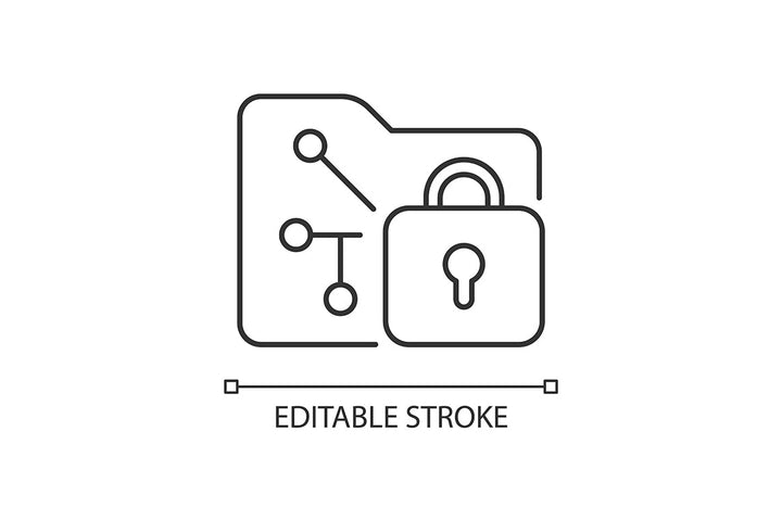 Online surveillance and censorship linear icons set for dark and light mode. Editable Stroke