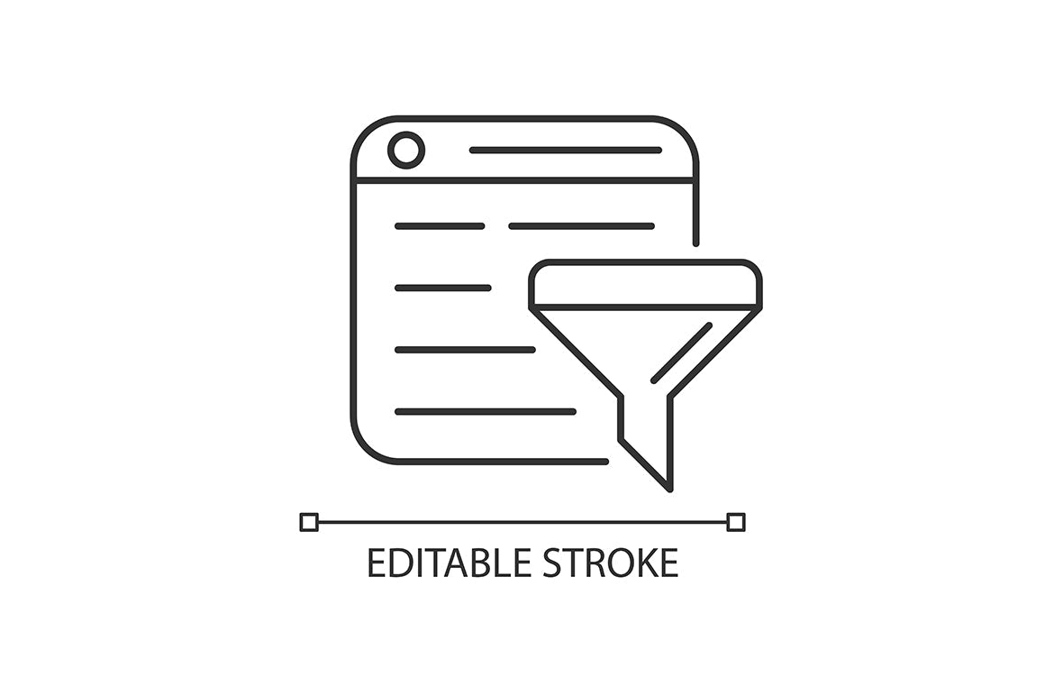 Online surveillance and censorship linear icons set for dark and light mode. Editable Stroke