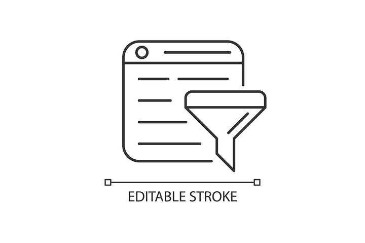 Online surveillance and censorship linear icons set for dark and light mode. Editable Stroke