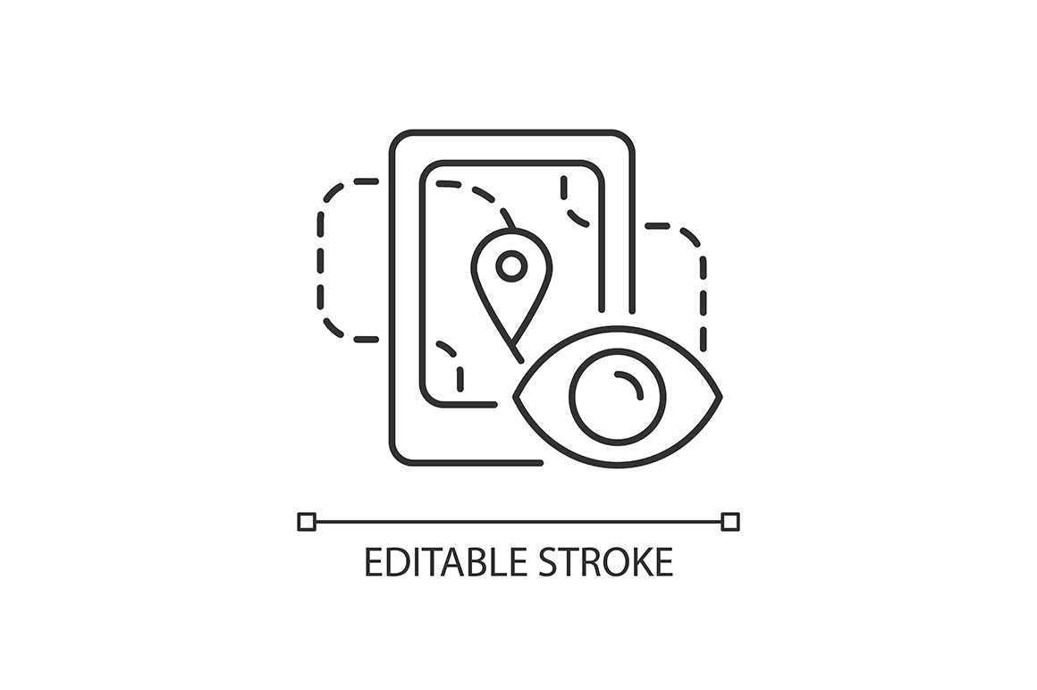 Online surveillance and censorship linear icons set for dark and light mode. Editable Stroke