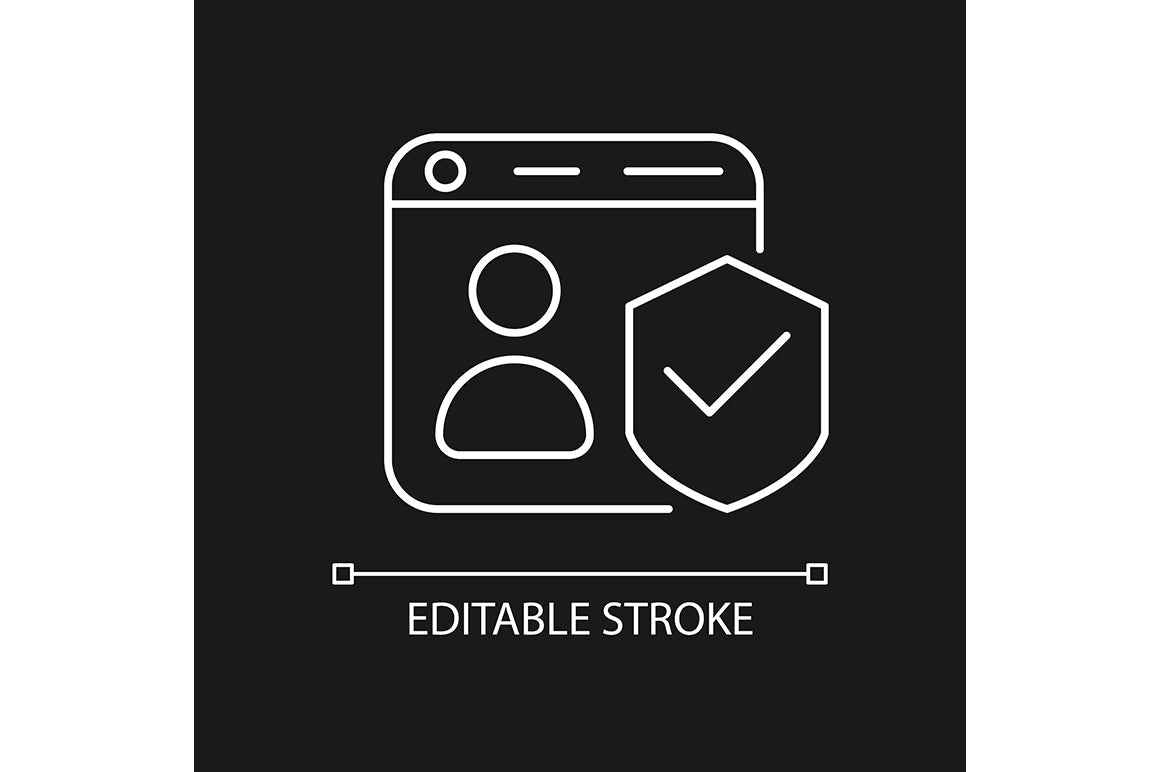 Online surveillance and censorship linear icons set for dark and light mode. Editable Stroke