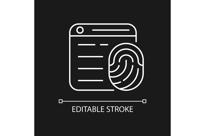 Online surveillance and censorship linear icons set for dark and light mode. Editable Stroke