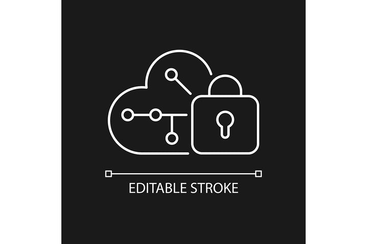 Online surveillance and censorship linear icons set for dark and light mode. Editable Stroke