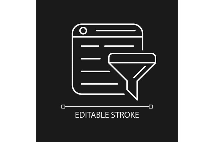 Online surveillance and censorship linear icons set for dark and light mode. Editable Stroke