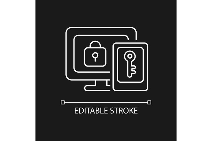 Online surveillance and censorship linear icons set for dark and light mode. Editable Stroke