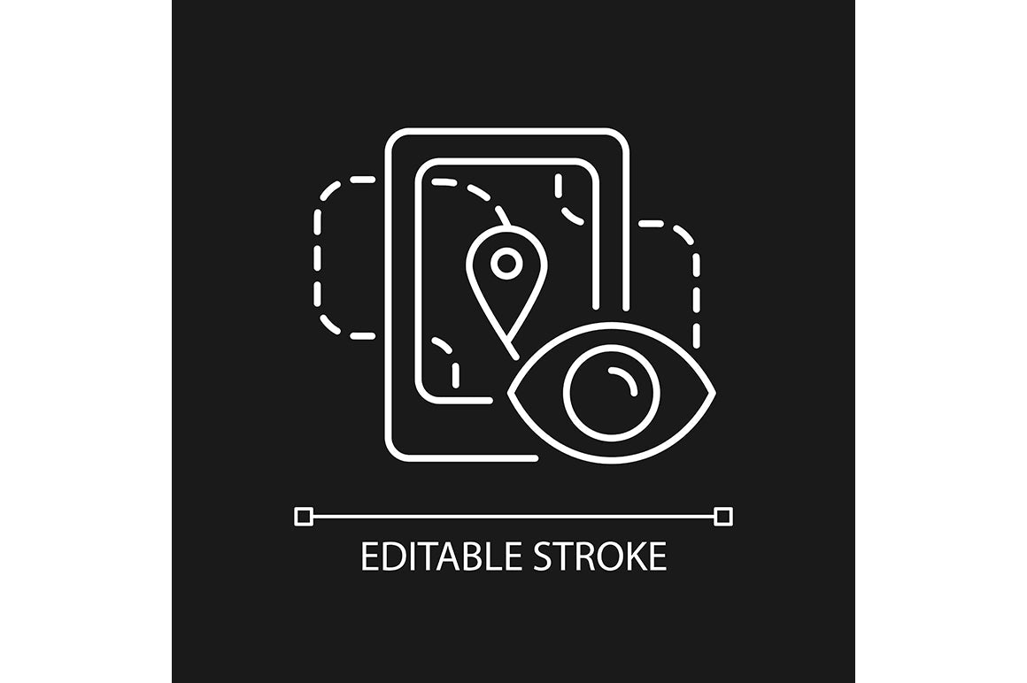 Online surveillance and censorship linear icons set for dark and light mode. Editable Stroke