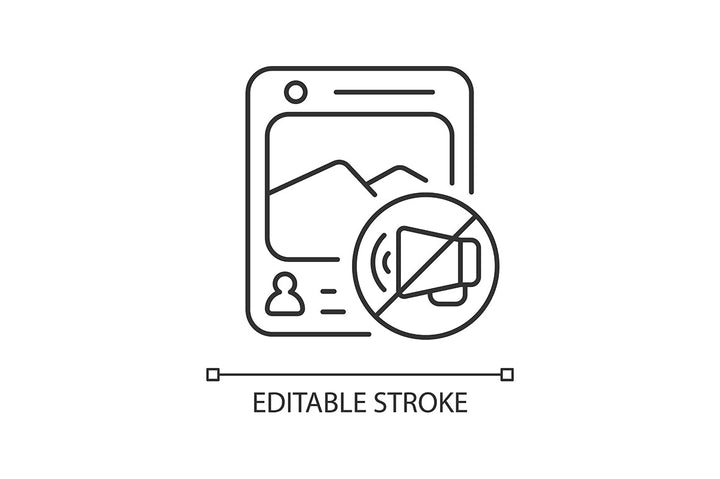 Online surveillance and censorship linear icons set for dark and light mode. Editable Stroke