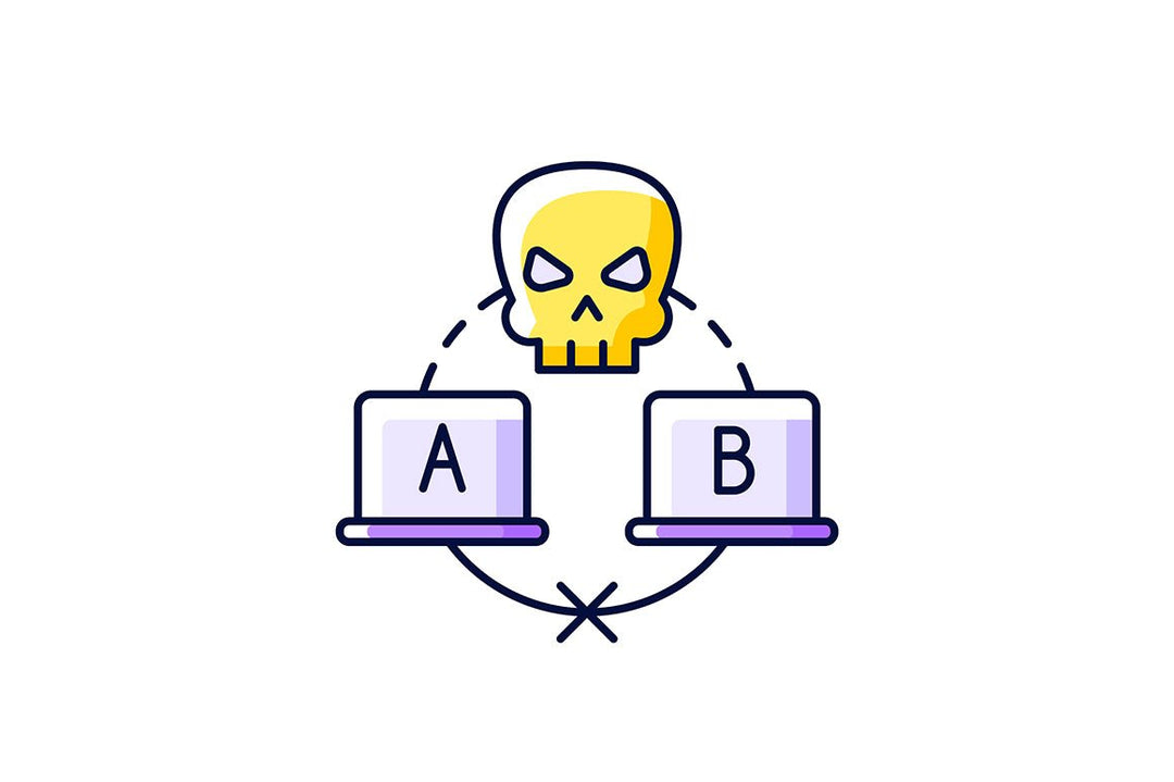 Online surveillance and censorship purple RGB color icons set