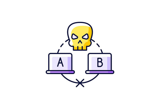 Online surveillance and censorship purple RGB color icons set