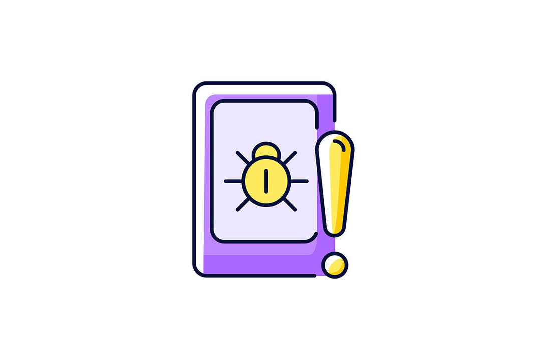 Online surveillance and censorship purple RGB color icons set
