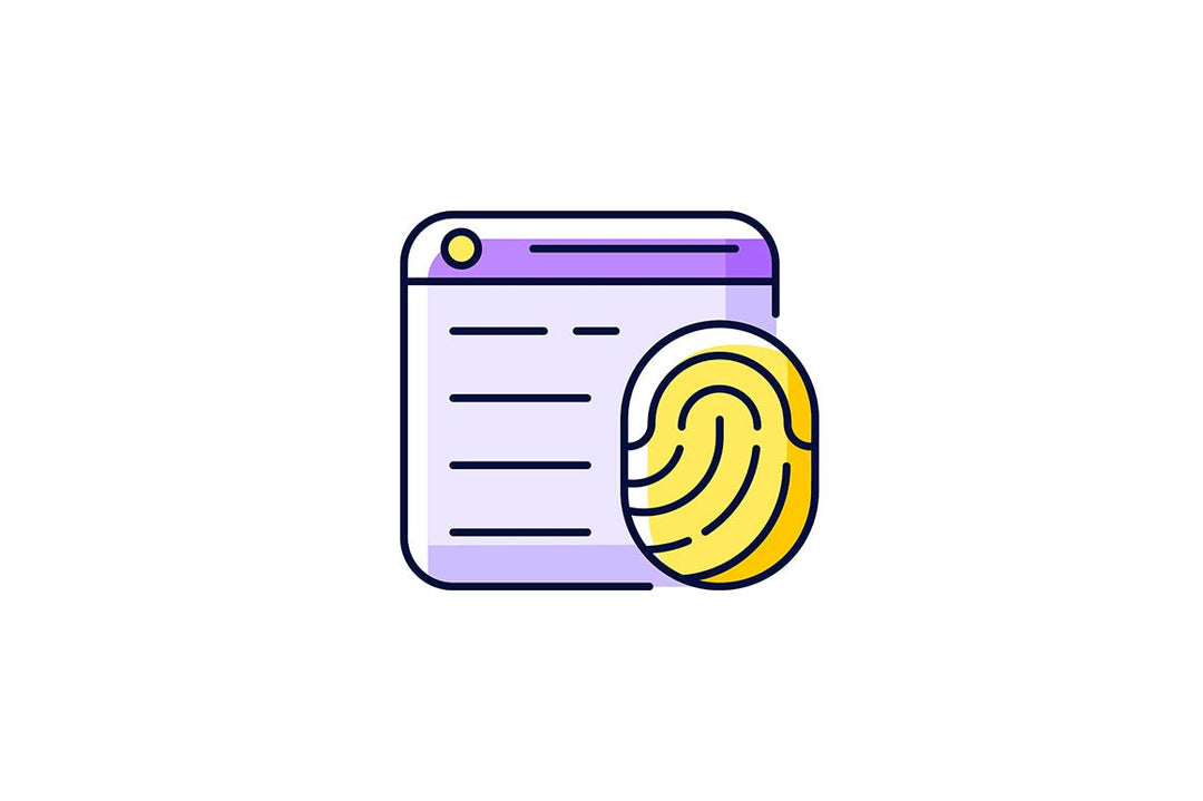 Online surveillance and censorship purple RGB color icons set