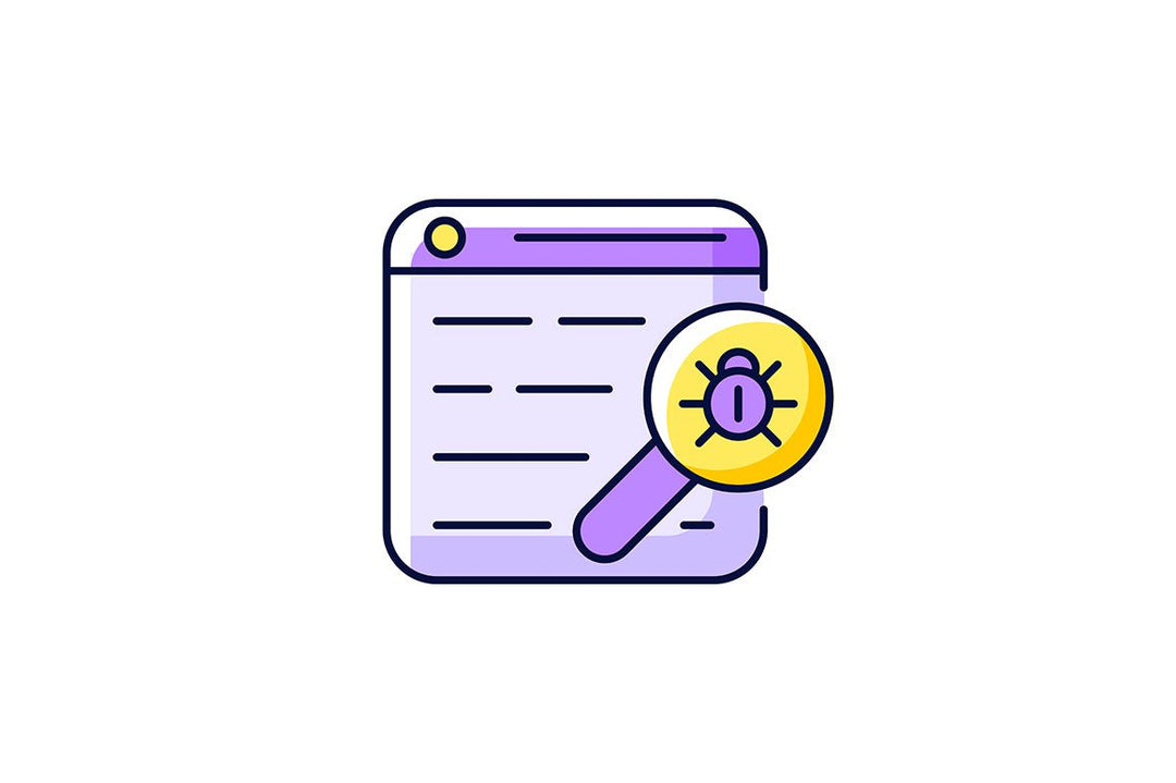 Online surveillance and censorship purple RGB color icons set