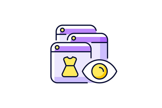 Online surveillance and censorship purple RGB color icons set