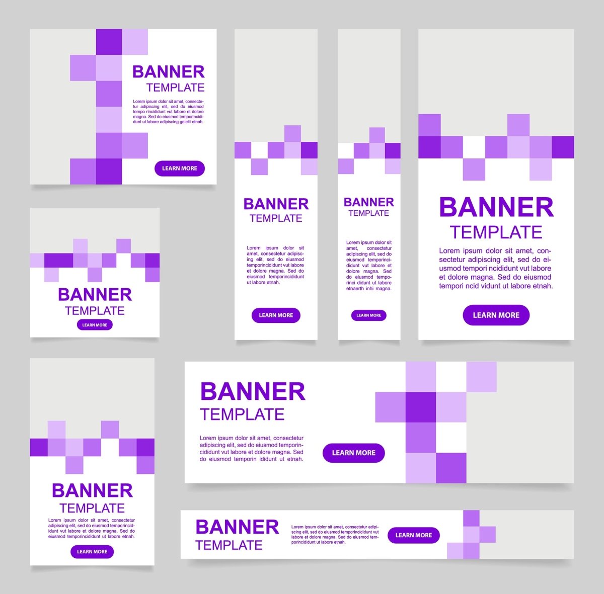 Online tutor service web banner design template
