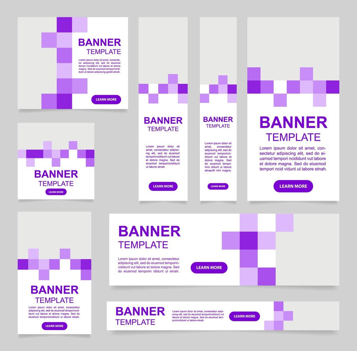 Online tutor service web banner design template
