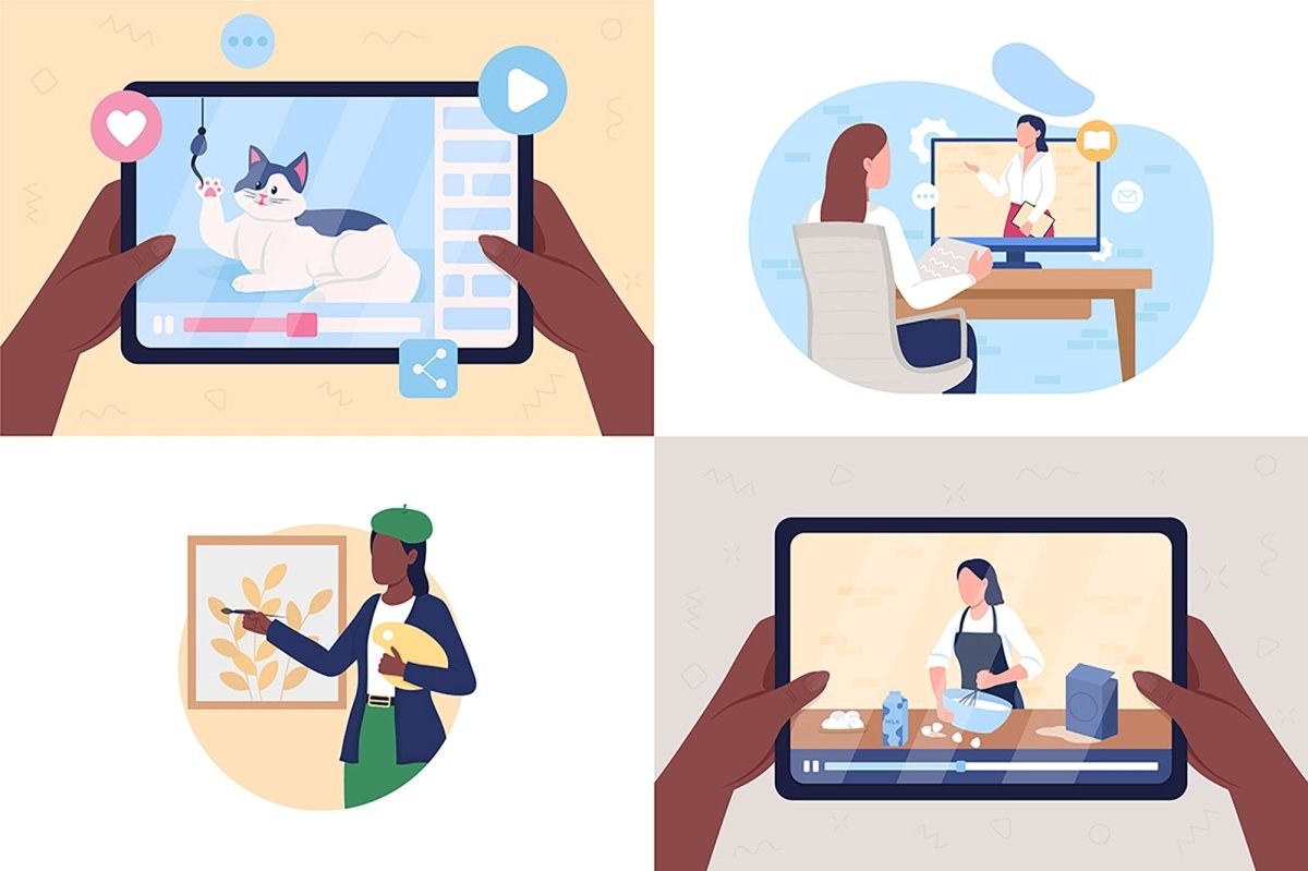 Online workshop 2D isolated illustrations