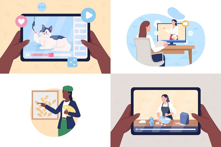 Online workshop 2D isolated illustrations