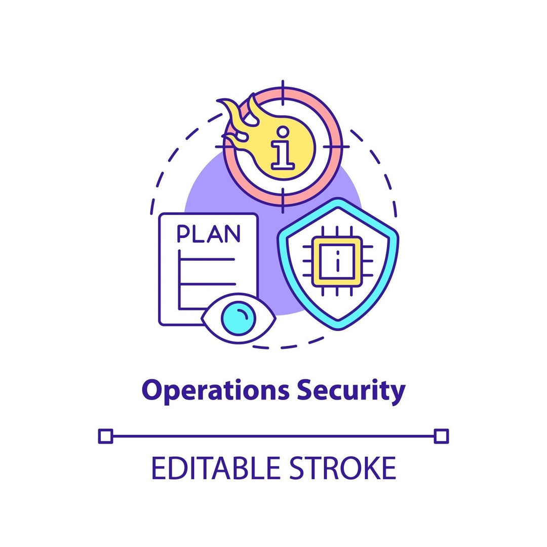 Operations security concept icon