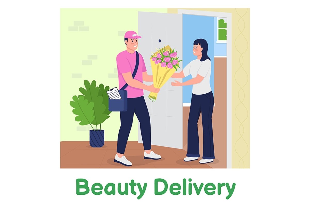 Order bouquet social media post mockup set