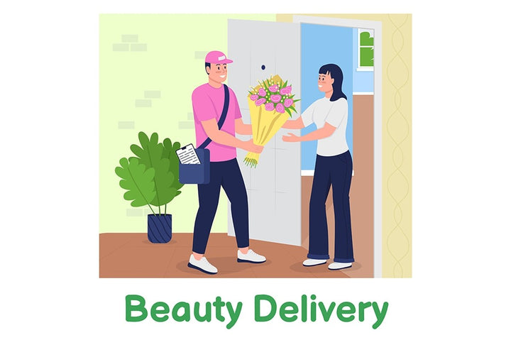 Order bouquet social media post mockup set