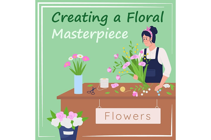 Order bouquet social media post mockup set
