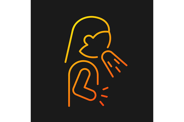 Panic disorder gradient icons set for dark and light mode
