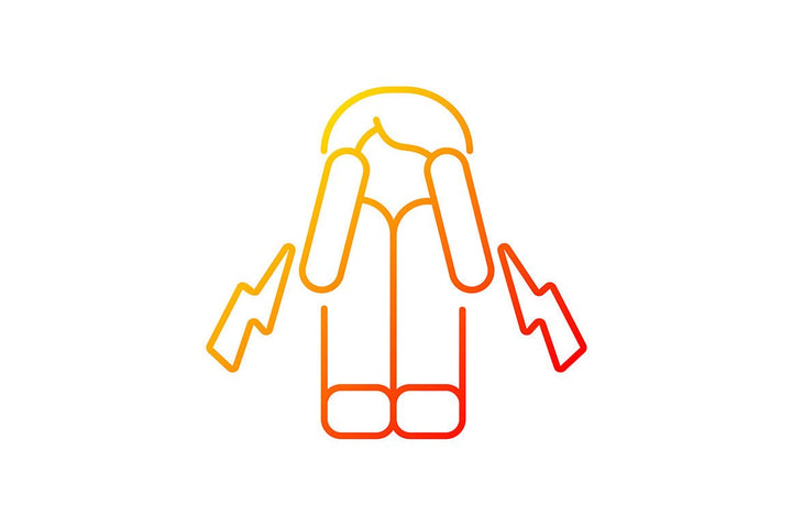 Panic disorder gradient icons set for dark and light mode