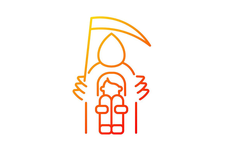 Panic disorder gradient icons set for dark and light mode