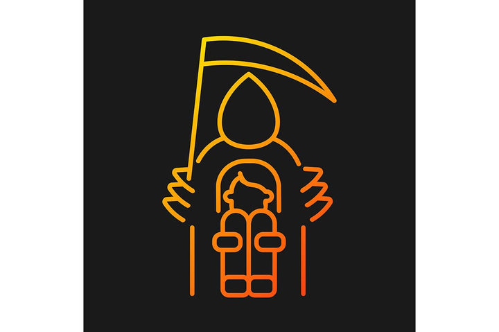 Panic disorder gradient icons set for dark and light mode