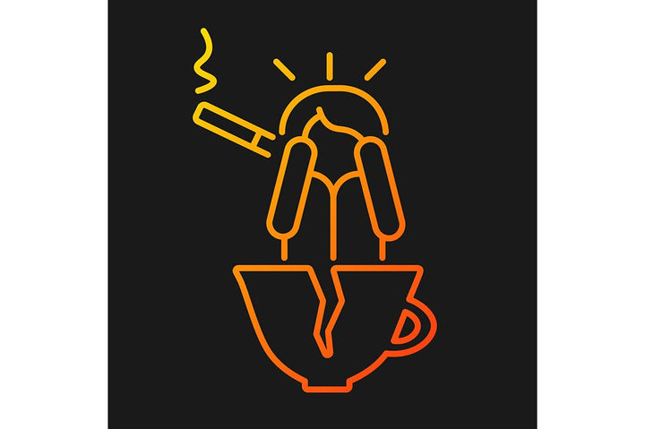 Panic disorder gradient icons set for dark and light mode