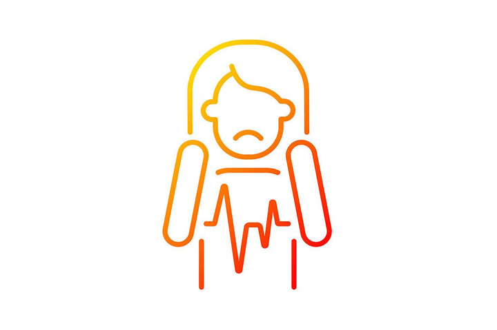 Panic disorder gradient icons set for dark and light mode