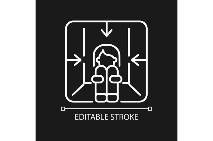 Panic disorder linear icons set for dark and light mode